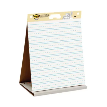 Post-it® Easel Pads Super Sticky Self-Stick Tabletop Easel Pad with Command Strips, Presentation Format (1.5" Rule), 20 x 23, White, 20 Sheets