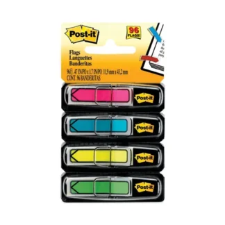 Post-it® Flags Arrow 0.5" Page Flags, Assorted Bright Colors, 96 Flags/Pack