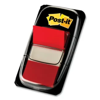 Post-it® Flags Marking Page Flags in Dispensers, Red, 50 Flags/Dispenser, 12 Dispensers/Pack