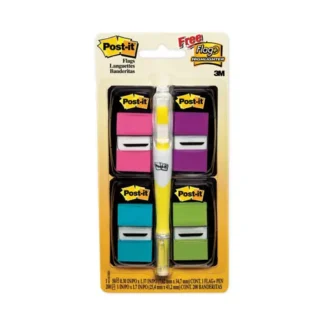 Post-it® Flags Page Flag Value Pack, Assorted Colors, 200 Flags and Highlighter with 50 Flags