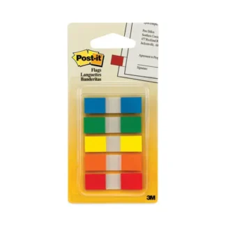 Post-it® Flags Page Flags in Portable Dispenser, Assorted Primary, 100 Flags/Pack