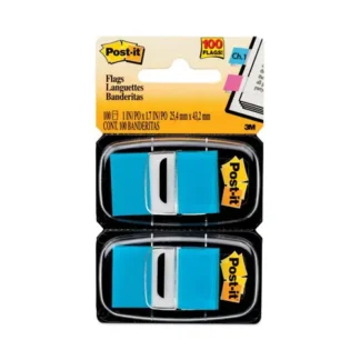 Post-it® Flags Standard Page Flags, Bright Blue, 50 Flags per Dispenser, 2 Dispensers per Pack