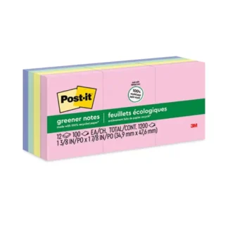 Post-it® Greener Notes Original Recycled Note Pads