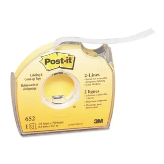 Post-it® Labeling and Cover-Up Tape, Non-Refillable, Clear Applicator