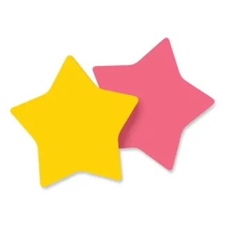 Post-it® Notes Die-Cut Star Shaped Notepads, Assorted Colors, 75 Sheets per Pad, 2 Pads per Pack