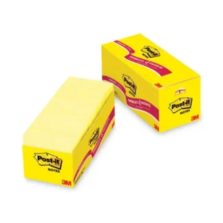 Post-it® Notes Original Pads in Canary Yellow, Cabinet Pack, 3" x 3", 90 Sheets/Pad, 18 Pads/Pack