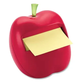 Post-it® Pop-up Notes Apple-Shaped Dispenser, Red, Includes 50-Sheet Canary Yellow Pop-Up Pad
