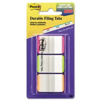 Post-it® Tabs 1" Lined Tabs, 1/5-Cut, Assorted Bright Colors, 66/Pack