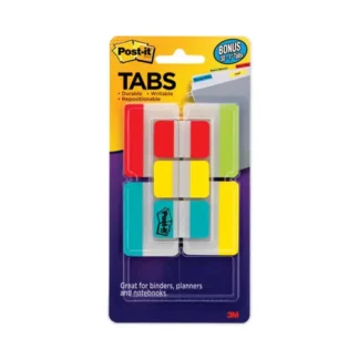 Post-it® Tabs Plain Solid Color Tabs Value Pack, Assorted Colors and Sizes, 114/Pack