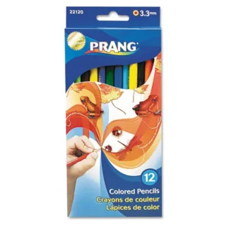 Prang® Colored Pencil Sets, Assorted Colors, 3.3 mm, 2B, Dozen