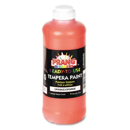 Prang® Ready-to-Use Tempera Paint, Orange, 16 oz Dispenser-Cap Bottle