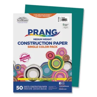 Prang® SunWorks Construction Paper, Turquoise, 9 x 12, 50 Sheets