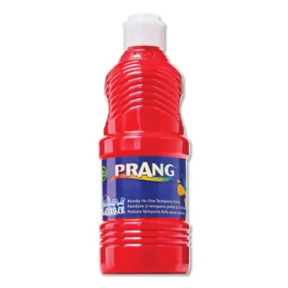 Prang® Washable Paint, 12 Assorted Colors, 16 oz Dispenser-Cap Bottles, 12/Pack