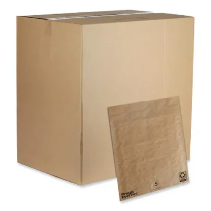 Pregis® EverTec Curbside Recyclable Padded Mailer, #5, Kraft Paper, Self-Adhesive Closure, 12 x 15, Brown, 100/Carton