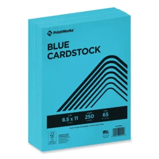 PrintWorks® Professional Color Cardstock, Blue, 250 Sheets