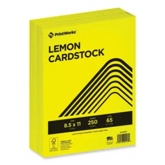 PrintWorks® Professional Color Cardstock, Lemon Yellow, 250 Sheets