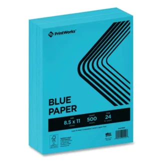 PrintWorks® Professional Color Paper, Blue, 8.5 x 11, 500 Sheets