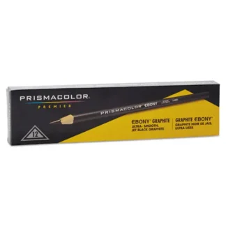 Prismacolor® EBONY Sketching Pencil, 2B, Jet Black Lead, Black Matte Barrel, Dozen