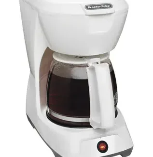 Proctor Silex 12 Cup Coffeemaker with Water Window, White