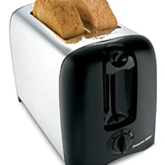 Proctor-Silex 2 Slice Chrome/Black Toaster, Cool Wall