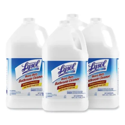 Professional LYSOL® Brand Disinfectant Heavy-Duty Bathroom Cleaner Concentrate, Fresh Lime, 1 gal Bottle, 4/Carton