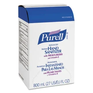 PURELL® Advanced Hand Sanitizer Gel, Bag-in-Box Refill, Unscented, 800 mL, 12/Carton