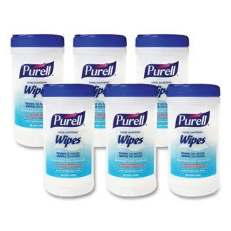 PURELL® Hand Sanitizing Wipes, Clean Scent, White, 40 Wipes/Canister, 6 Canisters/Carton