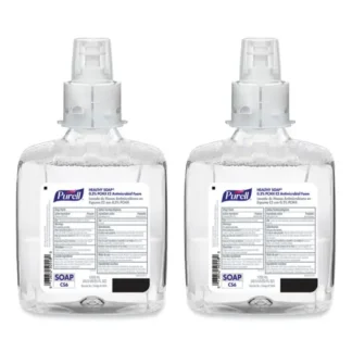 PURELL® HEALTHY SOAP 0.5% PCMX E2 Antimicrobial Foam Refill, For CS6 Dispensers, Fragrance-Free, 1,200 mL, 2/Carton