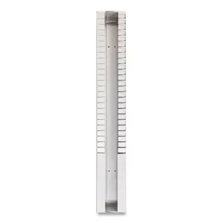 Pyramid Technologies Time Card Rack, 25 Pockets, Plastic, Light Gray