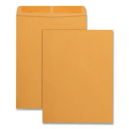 Quality Park™ Catalog Envelope, Kraft, #13 1/2, Square Flap, Gummed Closure, 10 x 13, Brown Kraft, 100/Box