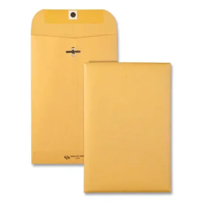 Quality Park™ Clasp Envelope, #55, 28 lb Kraft, 6 x 9, Brown Kraft, 100/Box