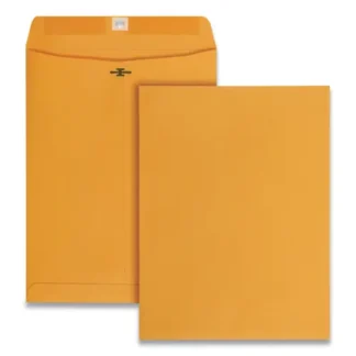 Quality Park™ Clasp Envelope, #90, 28 lb Kraft, 9 x 12, Brown Kraft, 250/Carton