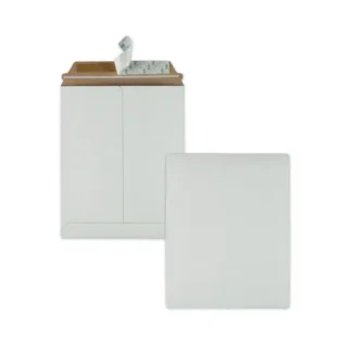 Quality Park™ Photo/Document Mailer, Cheese Blade Flap, Redi-Strip Adhesive Closure, 9 x 11.5, White, 25/Box