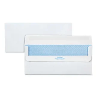 Quality Park™ Redi-Seal Security-Tint Envelope, #10, Commercial Flap, Redi-Seal Adhesive Closure, 4.13 x 9.5, White, 500/Box