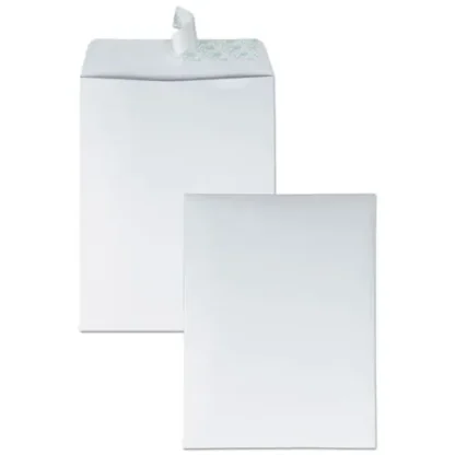Quality Park™ Redi-Strip Catalog Envelope, #12 1/2, Cheese Blade Flap, Adhesive Closure, 9.5 x 12.5, White, 100/Box