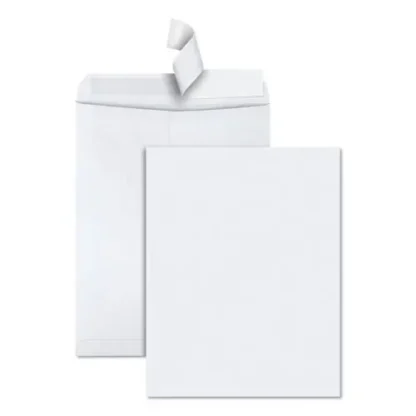 Quality Park™ Redi-Strip Catalog Envelope, #15 1/2, Cheese Blade Flap, Redi-Strip Adhesive Closure, 12 x 15.5, White, 100/Box