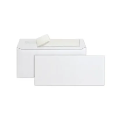 Quality Park™ Redi-Strip Envelope, #10, Commercial Flap, Redi-Strip Heat-Resistant Adhesive, 4.13 x 9.5, White, 500/Box