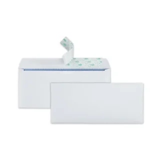 Quality Park™ Redi-Strip Security Tinted Envelope, #10, Commercial Flap, Redi-Strip Heat-Resistant Closure, 4.13 x 9.5, White, 30/Box