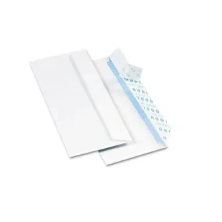 Quality Park™ Redi-Strip Security Tinted Envelope, #10, Commercial Flap, Redi-Strip Heat-Resistant Closure, 4.13 x 9.5, White, 500/Box
