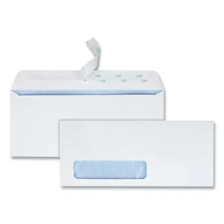 Quality Park™ Redi-Strip Security Tinted Envelope, Address Window, #10, Commercial Flap, Redi-Strip Closure, 4.13 x 9.5, White, 500/Box