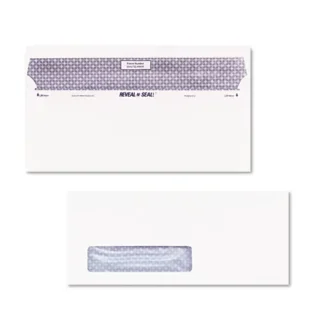 Quality Park™ Reveal-N-Seal Security-Tint Envelope, Address Window, #10, White, 500/Box