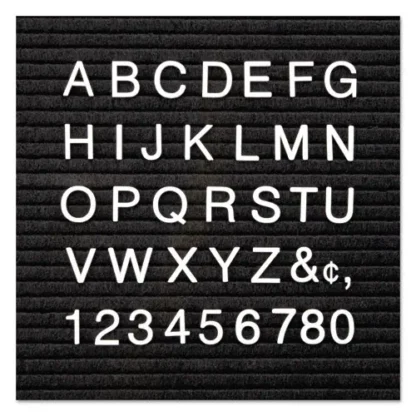 Quartet® 4400 Series Character Set for Felt Surfaces, White, 1" Tall, 300/Set