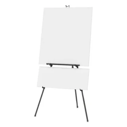 Quartet® Aluminum Heavy-Duty Display Easel, Black, Adjustable Height 38" to 66"