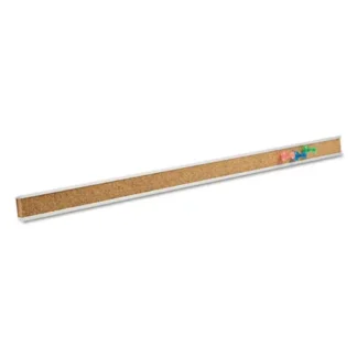 Quartet® Bulletin Bar I, 1" x 18", Brown/Silver