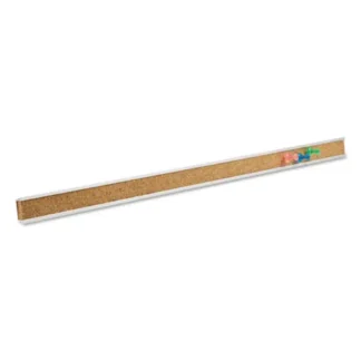Quartet® Bulletin Bar I, 1" x 24", Brown/Silver