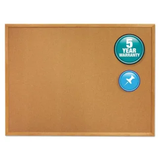 Quartet® Classic Series Cork Bulletin Board, 96" x 48", Tan Surface, Oak Finished Fiberboard (MDF) Frame