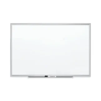 Quartet® Classic Series Nano-Clean Dry Erase Board, White Surface, Satin Aluminum Frame, 24" x 18"