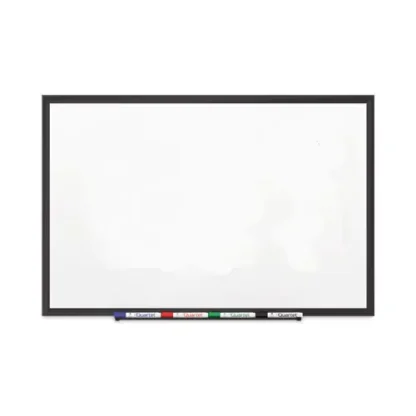 Quartet® Classic Series Porcelain Magnetic Dry Erase Board, 36" x 24", White Surface, Black Aluminum Frame
