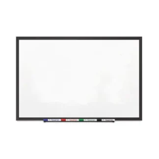 Quartet® Classic Series Porcelain Magnetic Dry Erase Board, 60" x 36", White Surface, Black Aluminum Frame