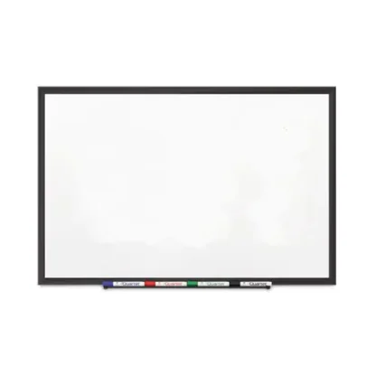 Quartet® Classic Series Porcelain Magnetic Dry Erase Board, 60" x 36", White Surface, Black Aluminum Frame
